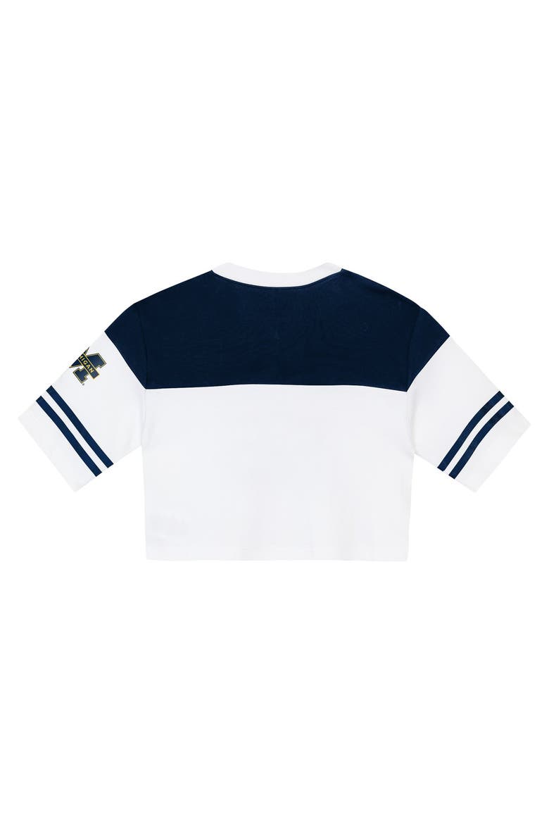 Girls Preschool Outerstuff  Navy Michigan Wolverines Cutest Player V-Neck T-Shirt & Shorts Set, Alternate, color, Navy
