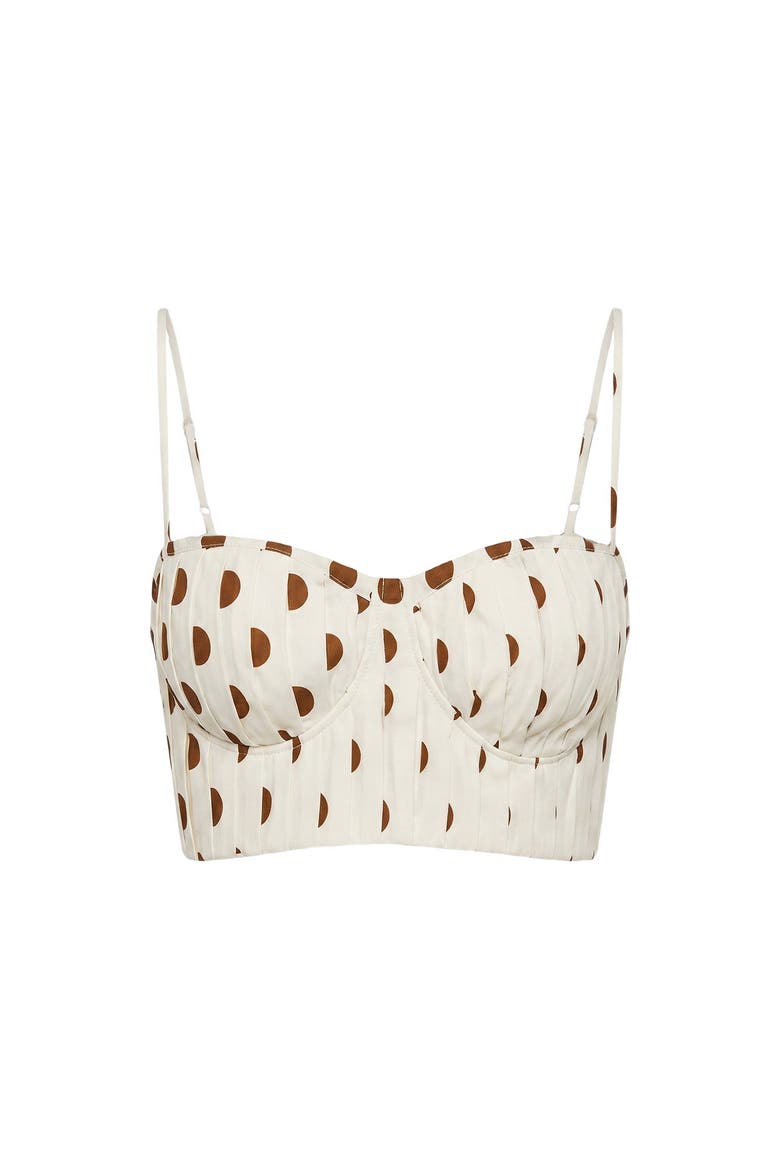 Crina Top, Alternate, color, Ivory  Spice Polka Dot