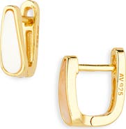 ARGENTO VIVO Mother-of-Pearl Huggie Hoop Earrings