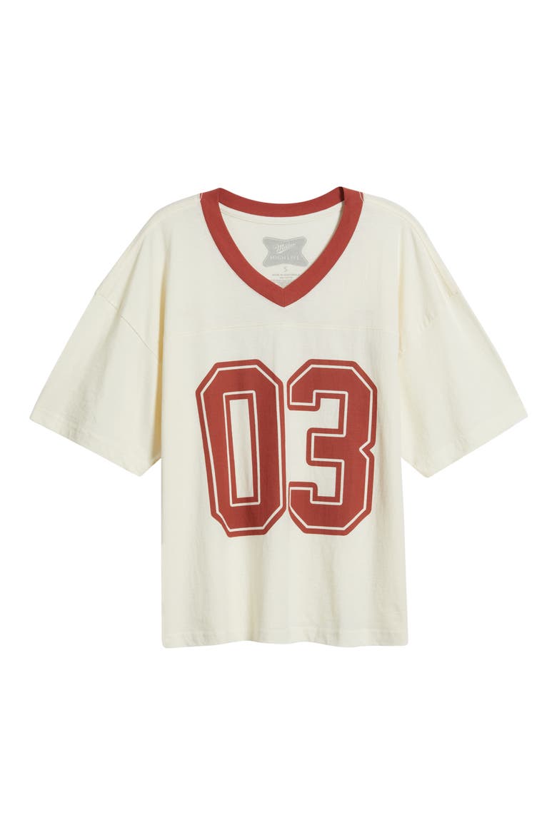 Miller® High Life Cotton Graphic T-Shirt, Alternate, color, MARSHMALLOW/ TANDORI SPICE