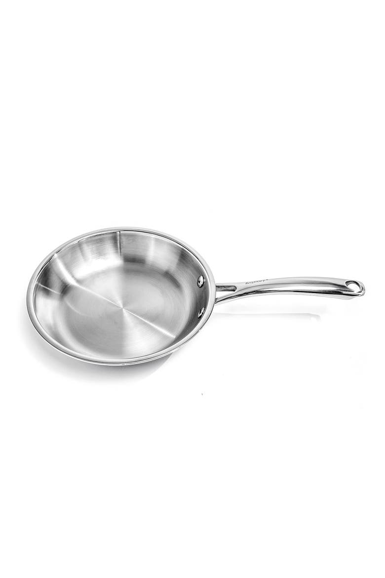 Professional Stainless Steel 10/18 Tri-Ply 10'' Frying Pan, Alternate, color, SILVER