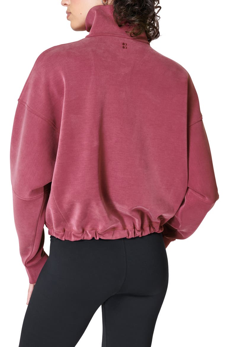 Half Zip Fleece Pullover, Alternate, color, VAMP RED