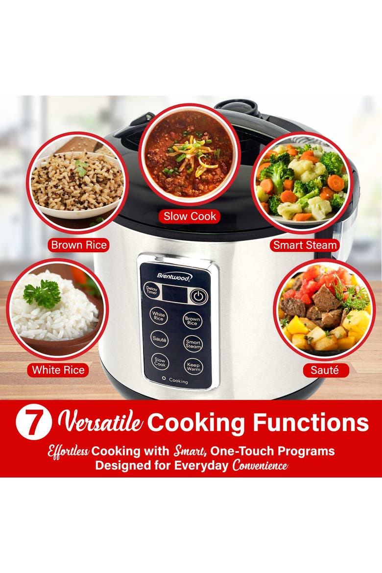 10 Cup 7-Function Smart Rice Multi-Cooker, Alternate, color, Silver