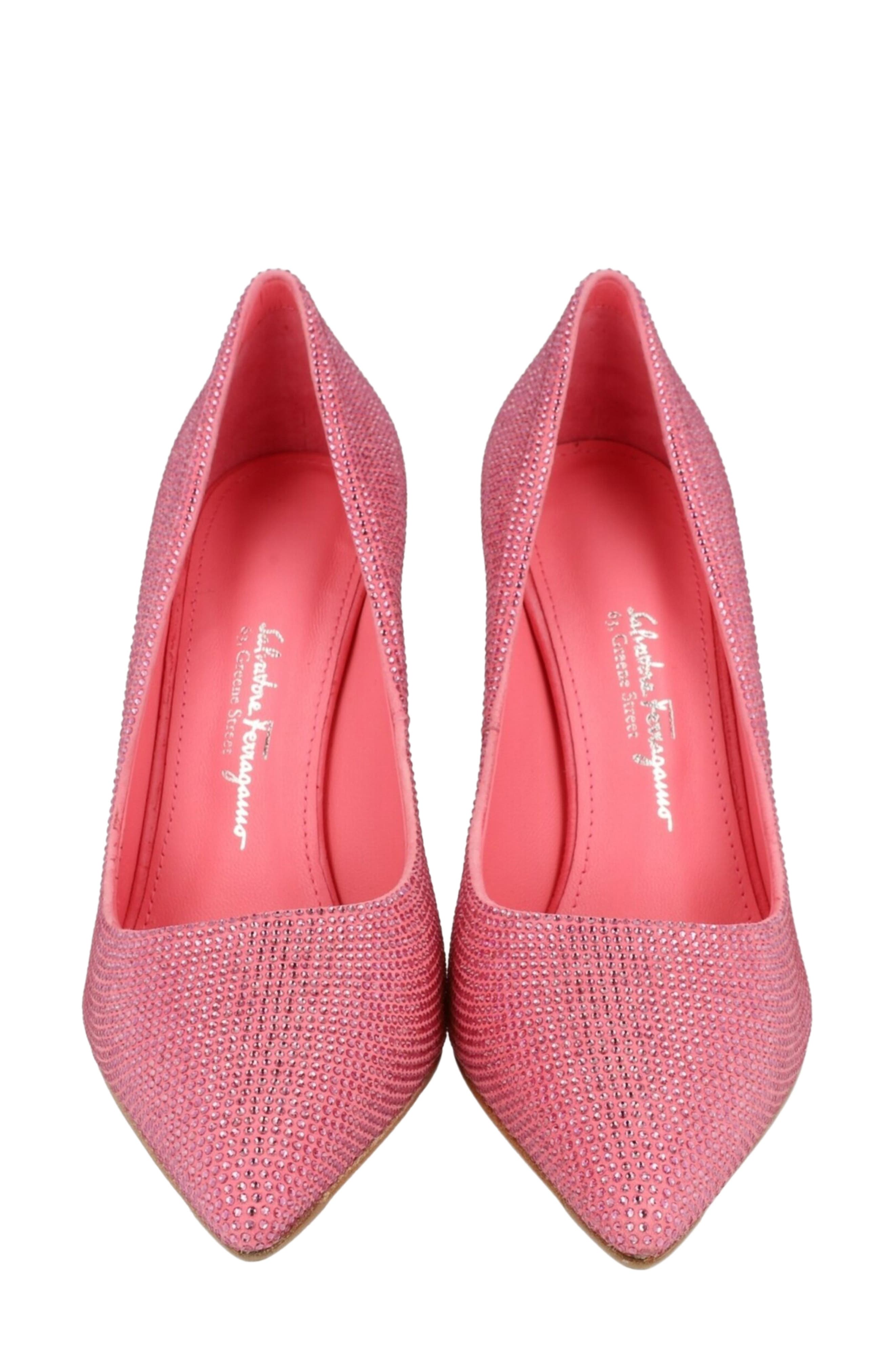 Ilary Crystal Embellished Pointed Toe Pump, Alternate, color, LIGHT PINK