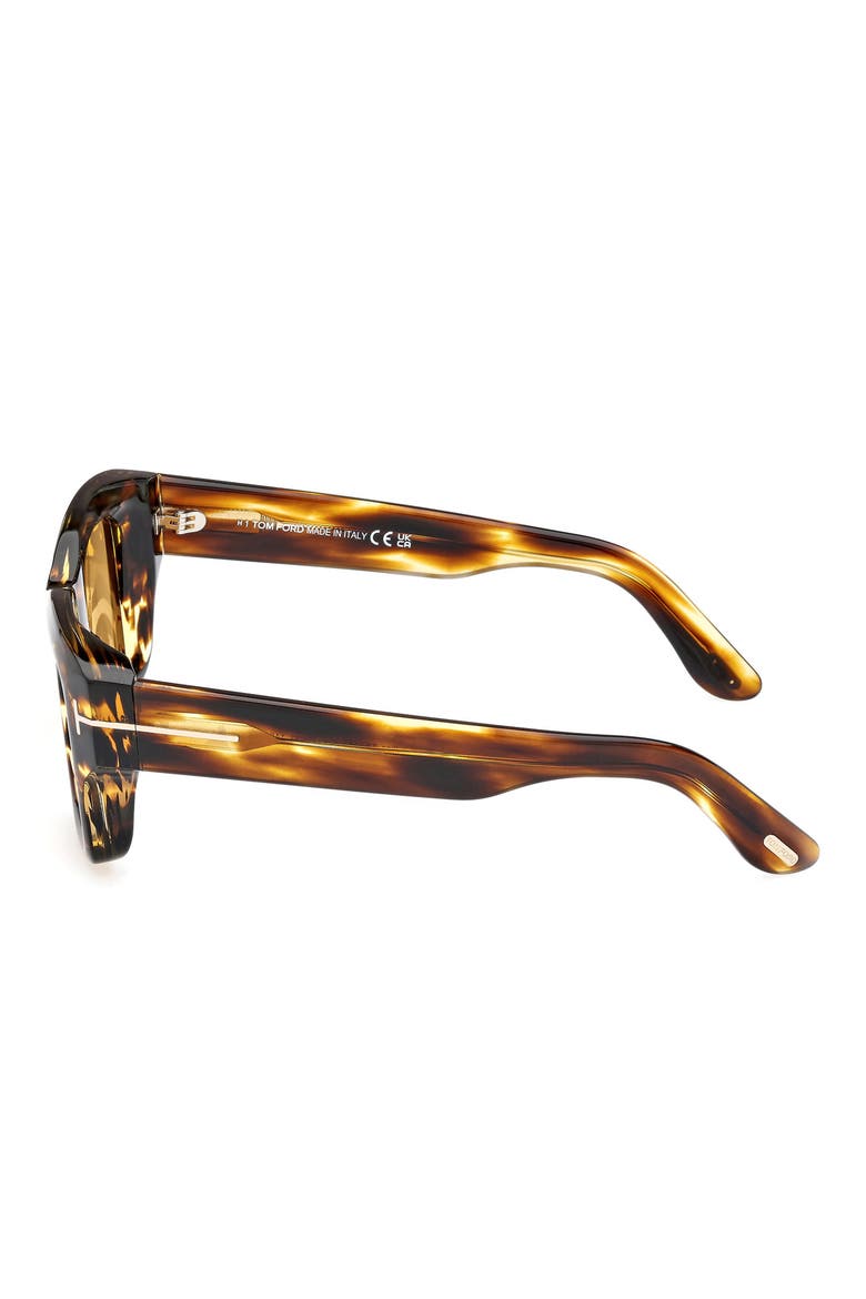 Ilias 50mm Square Sunglasses, Alternate, color, SHINY HONEY BROWN / AMBER