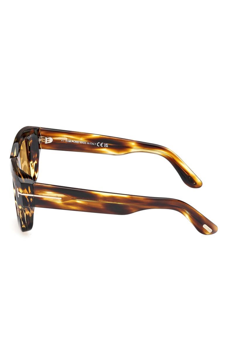 TOM FORD Ilias 50mm Square Sunglasses, Alternate, color, Shiny Honey Brown / Amber