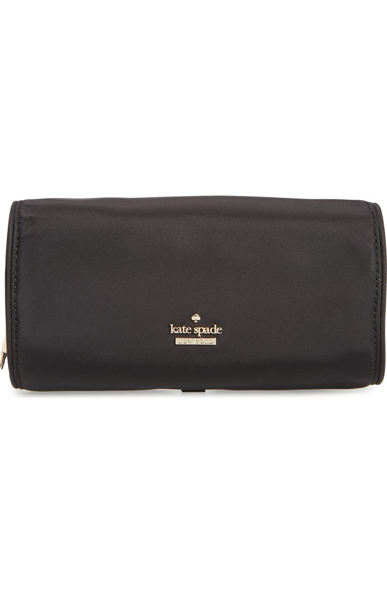 Kate Spade New York classic nylon jewelry roll, Alternate, color,