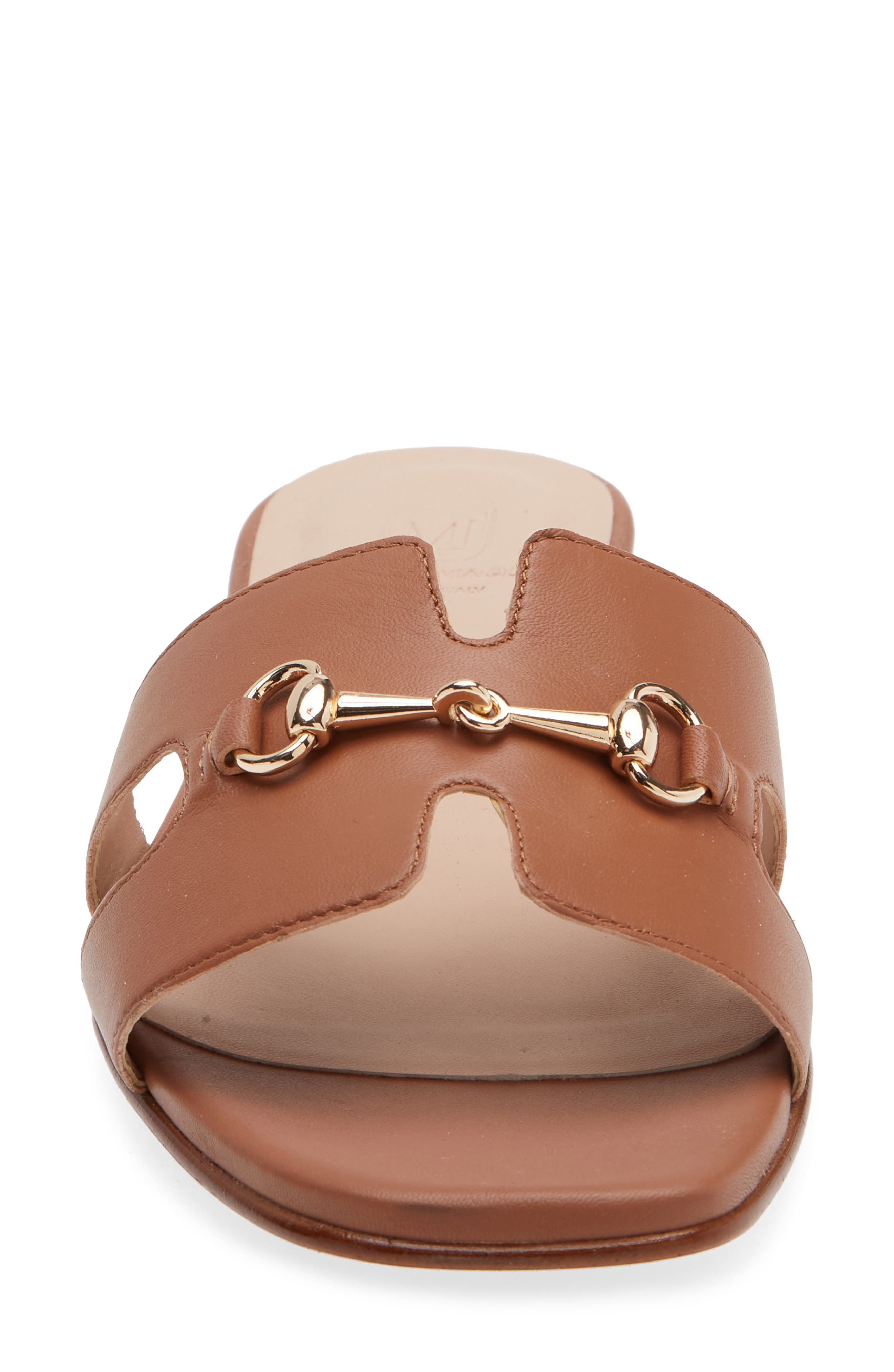 Bit Slide Sandal, Alternate, color, COGNAC NAPPA