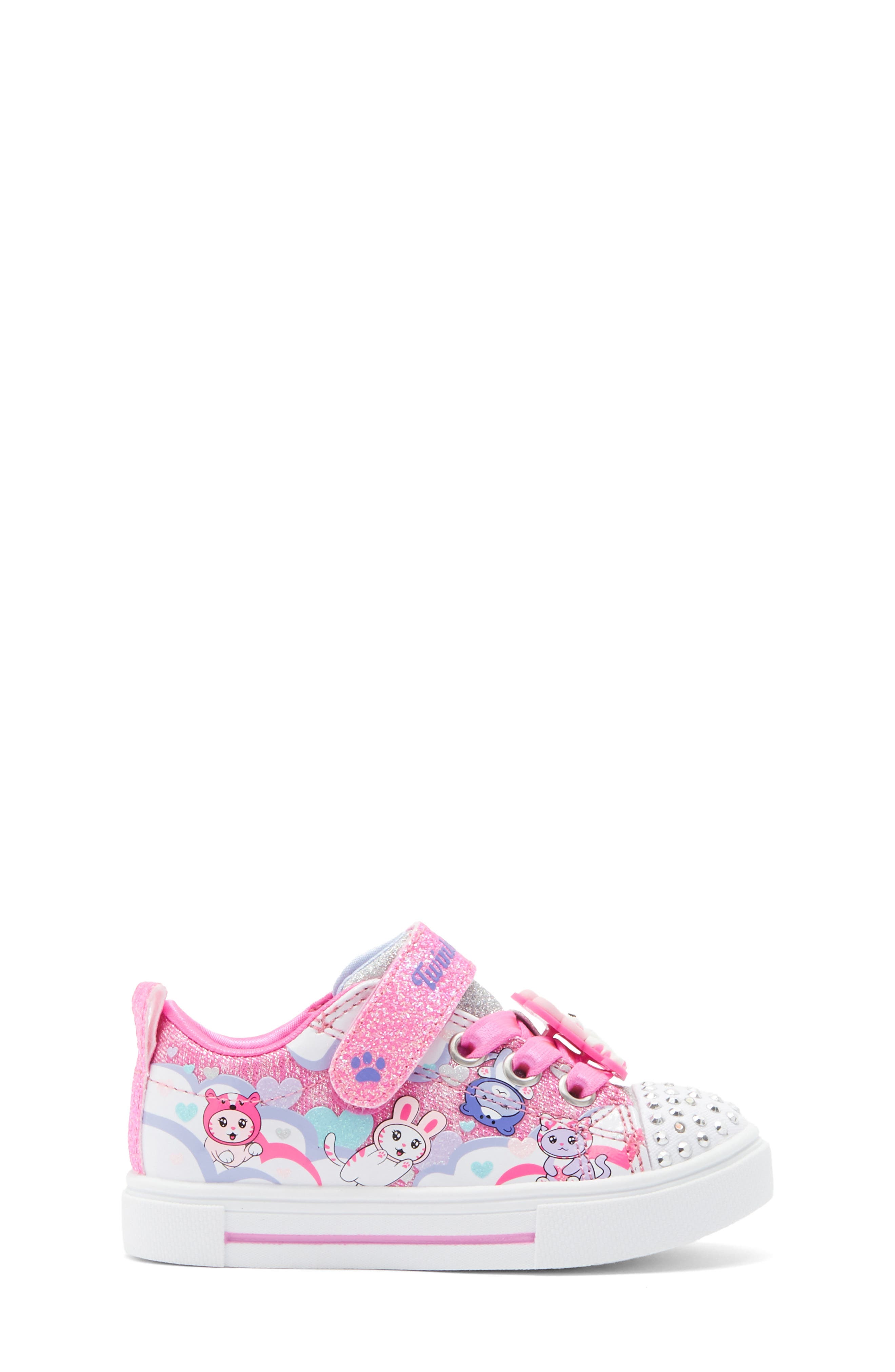 SKECHERS Kids' Twinkle Sparks Kittyverse Light-Up Sneaker, Alternate, color, Pink Multi