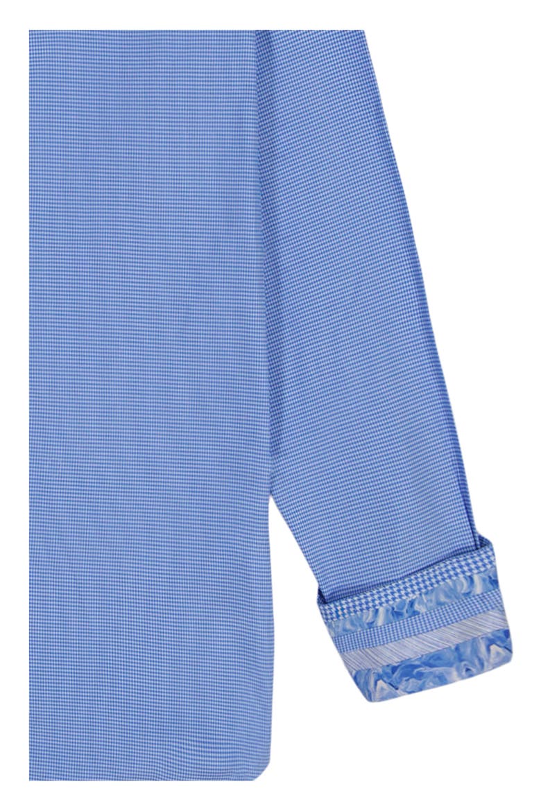 Kenmare Long Sleeve Stretch Cotton Button-Up Shirt, Alternate, color, BLUE