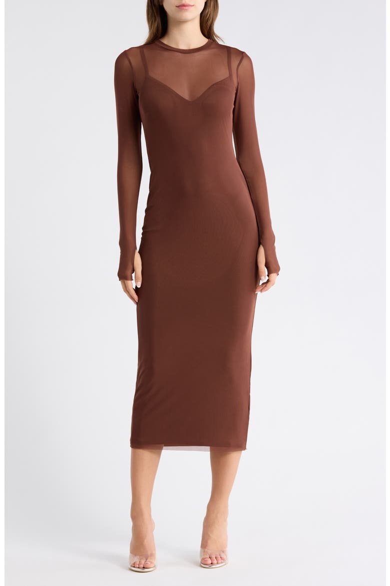 Ashland Midi Dress, Main, color, CAPPUCCINO