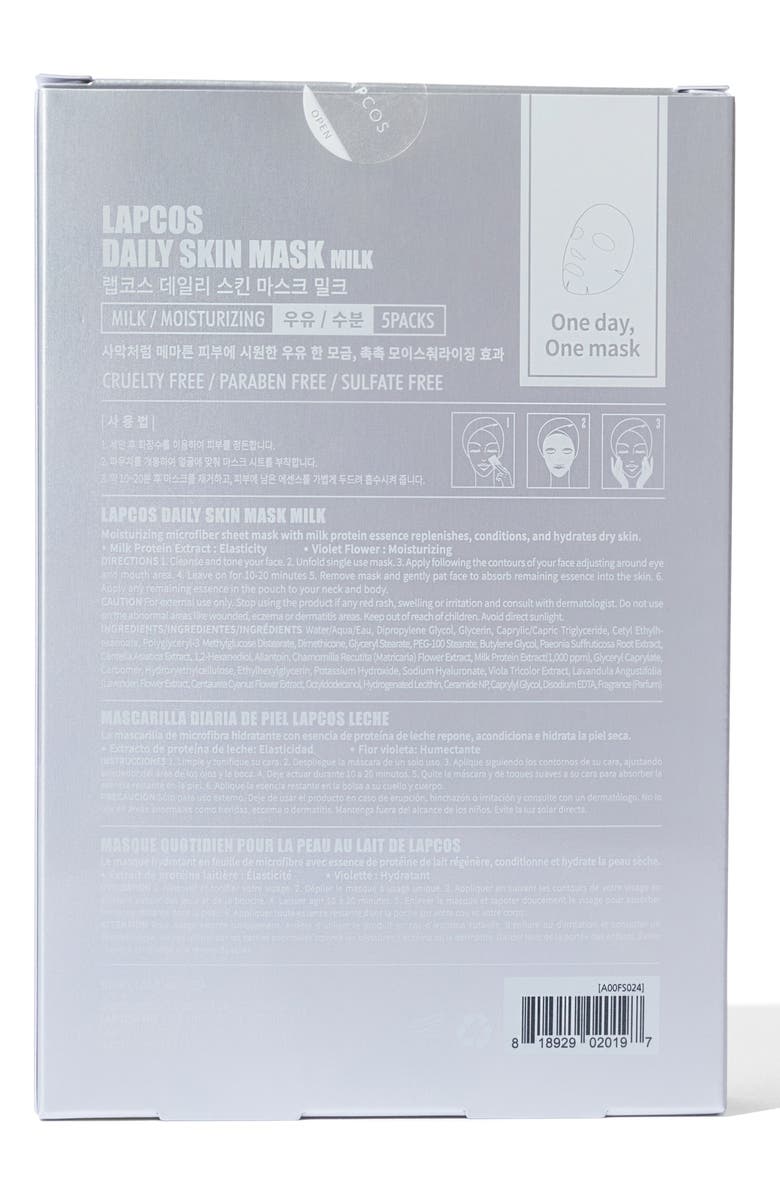 LAPCOS Milk Hydrating Sheet Mask, Alternate, color, White