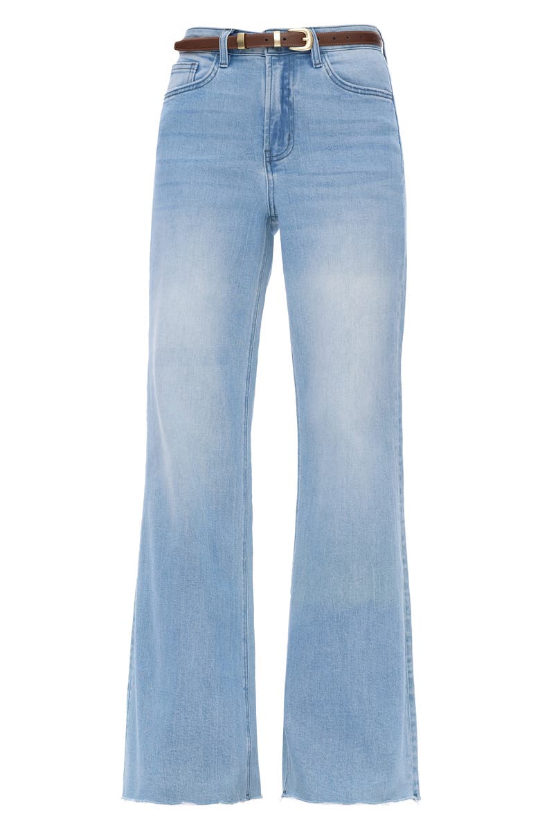 Bayeas Super High Waist Wide Leg Jeans, Alternate, color, Light Blue