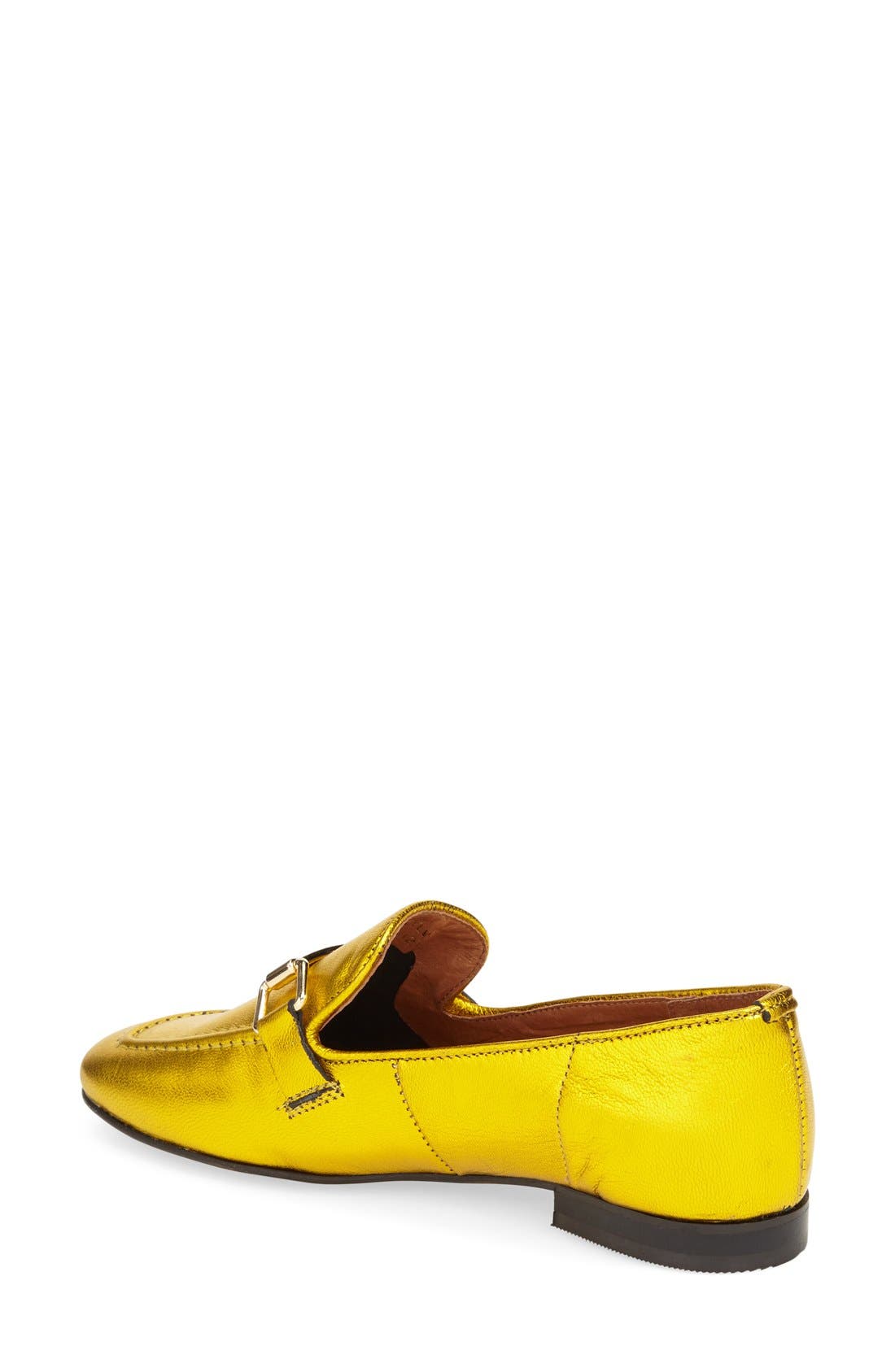 'Karter' Square Toe Loafer, Alternate, color, YELLOW