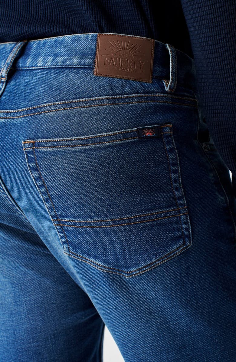 Faherty Stretch Terry Straight Leg Jeans, Alternate, color, 