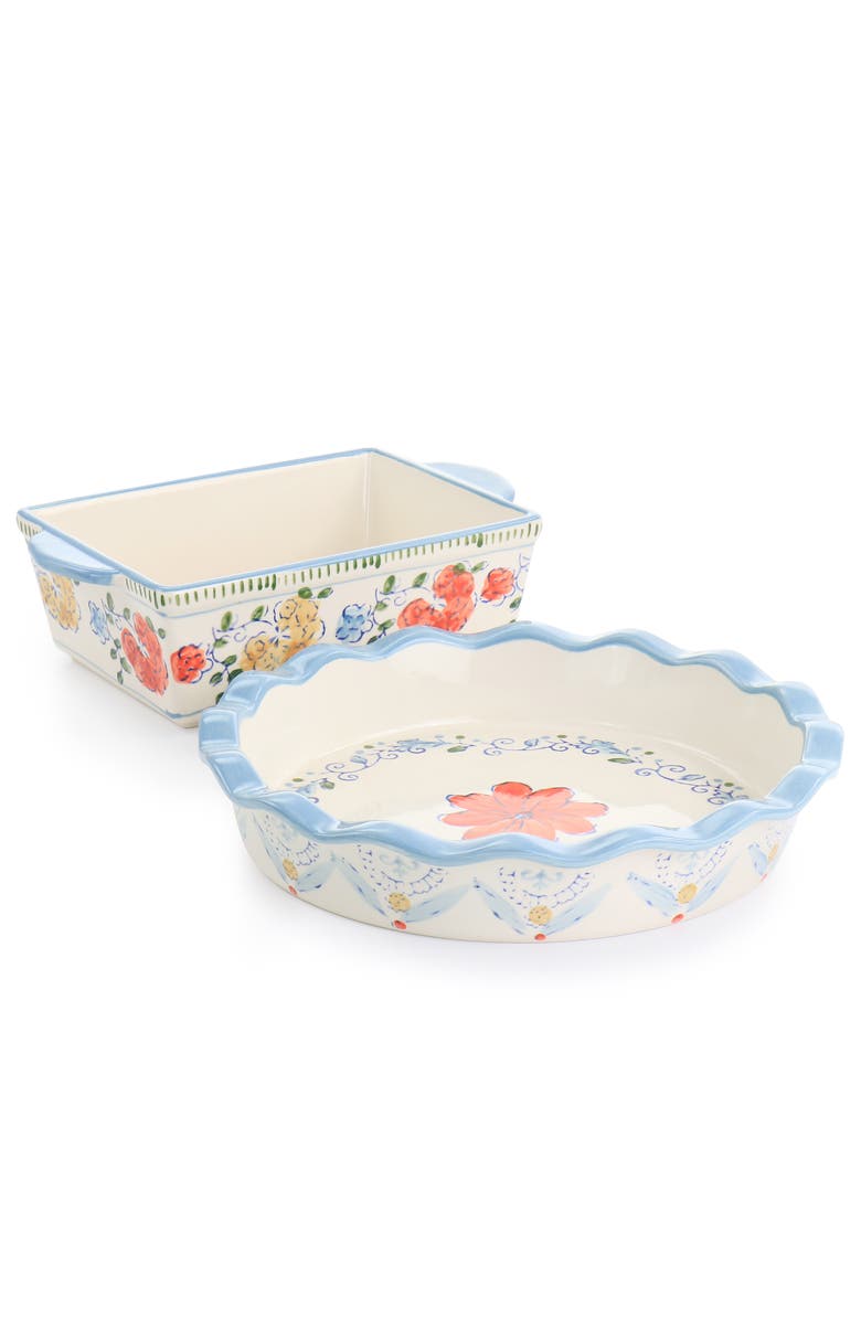 Gibson Elite Anaya 2 Piece Stoneware Bakeware Set, Alternate, color, Blue