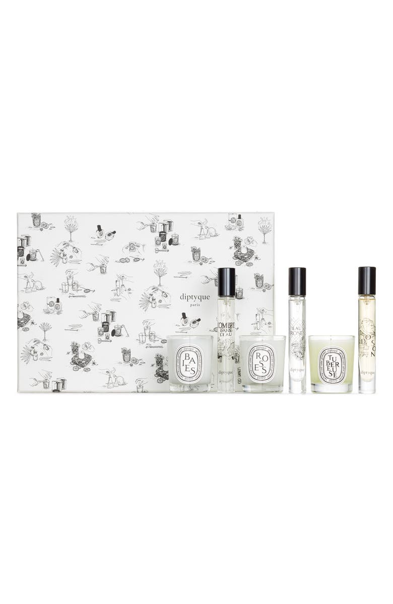 Diptyque Floral Candle & Eau de Toilette Set, Main, color,