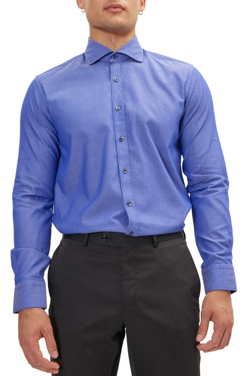 Jacquard Cotton Dress Shirt