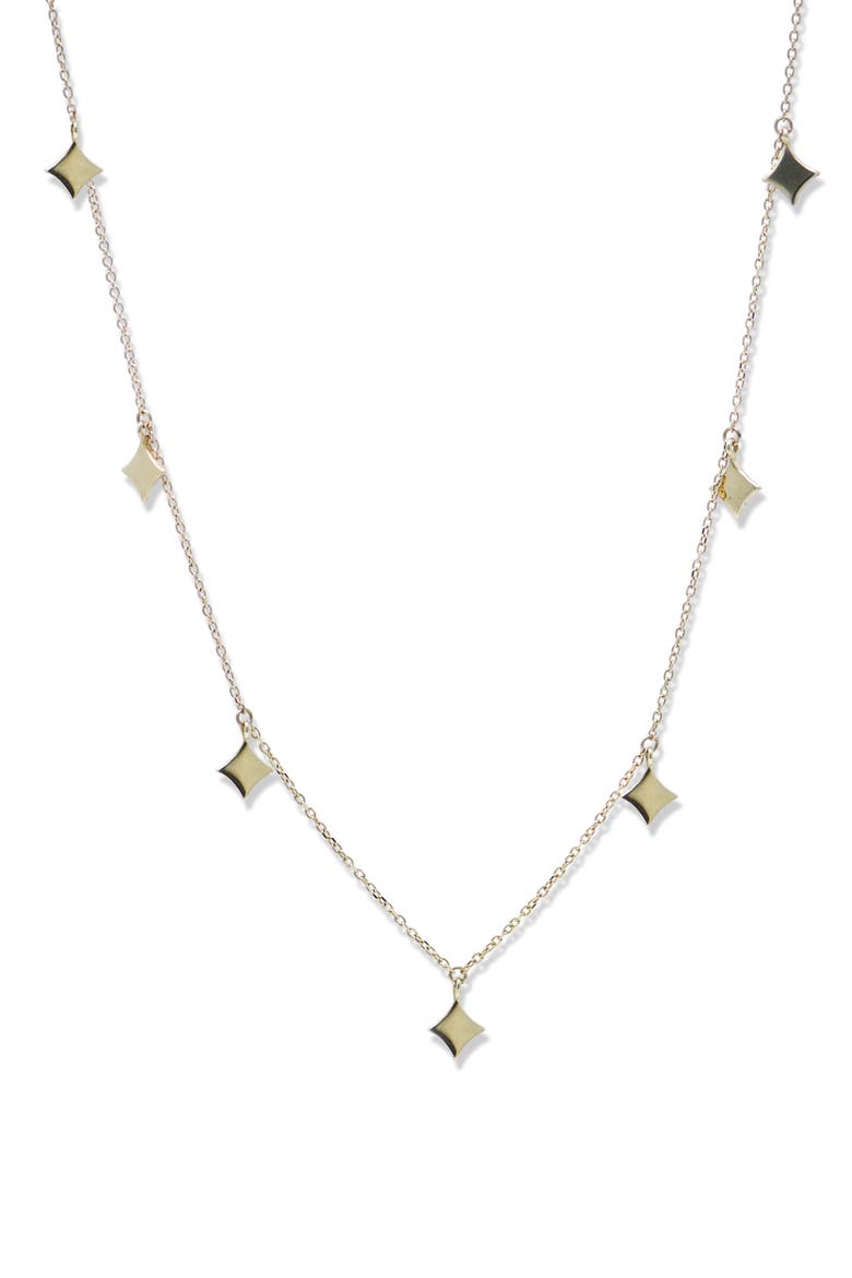 Jac + Jo Gothic Charm Station Necklace, Main, color, YELLOW GOLD