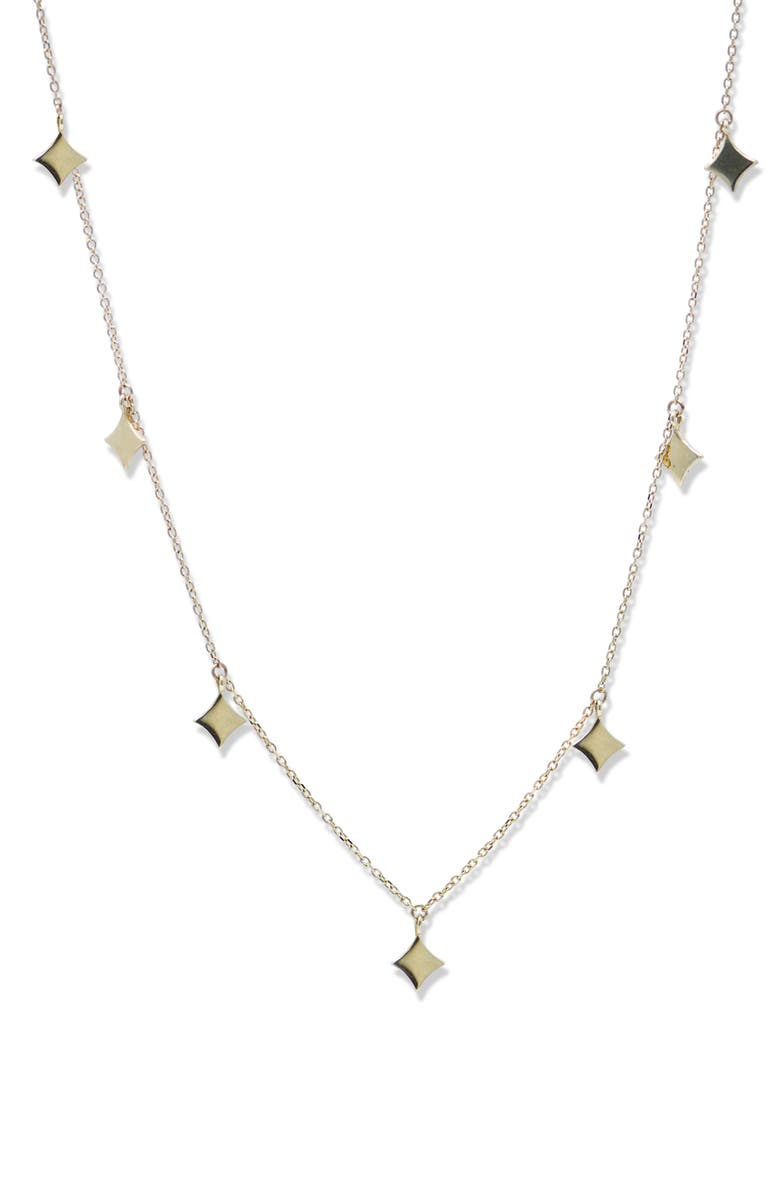 Anzie Jac + Jo Gothic Charm Station Necklace, Main, color, Yellow Gold