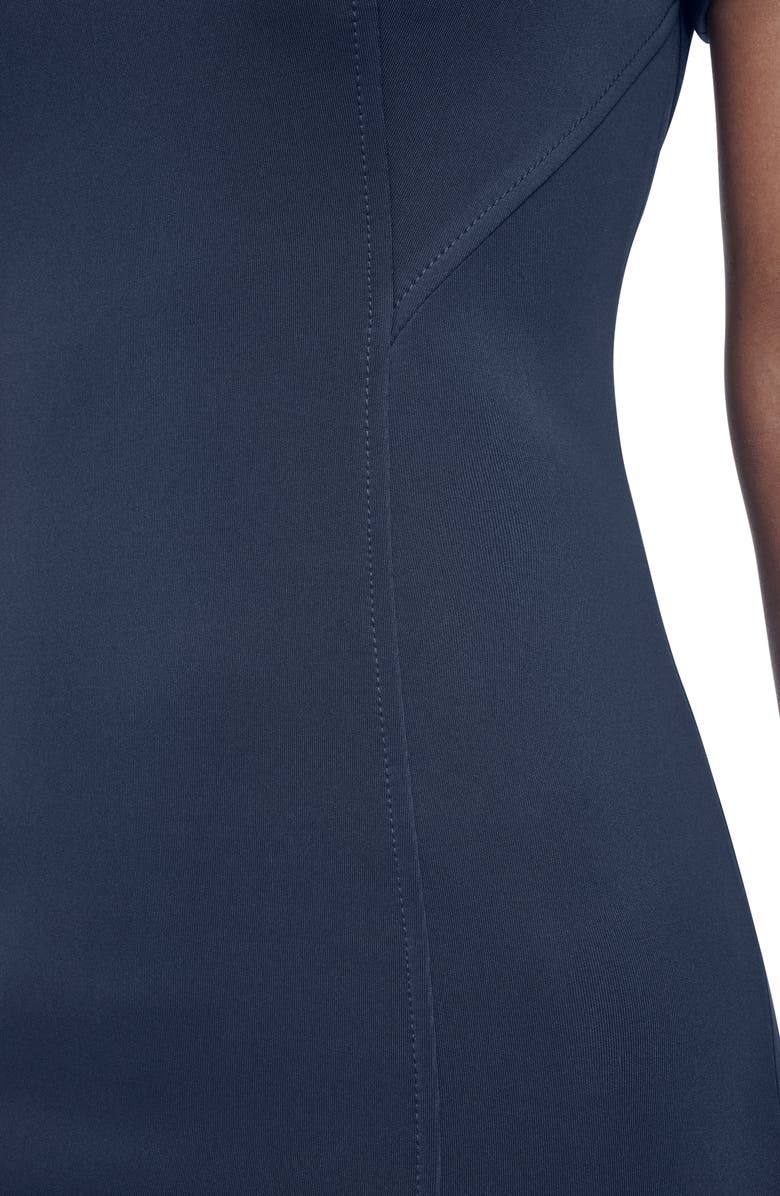 Calvin Klein Short Sleeve Sheath Dress, Alternate, color, Indigo