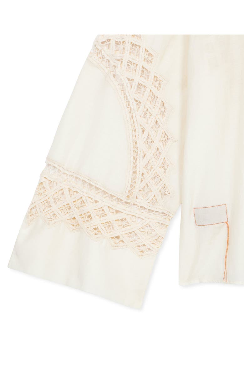 Fortela Cleide Embroidered Lace Shirt, Alternate, color, Natural