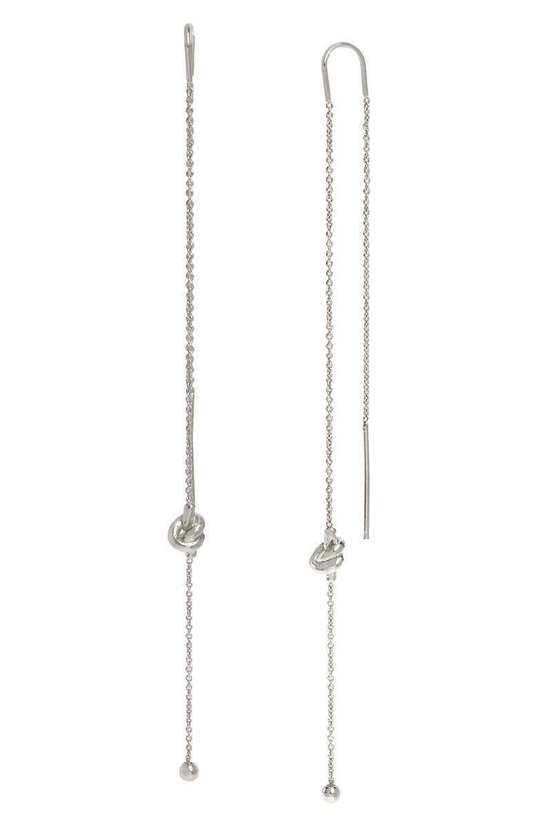 AllSaints Knot Chain Threader Earrings, Main, color, 