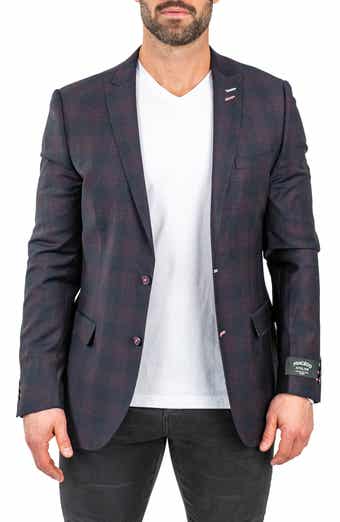 Maceoo Descartes Plaid Wool Blend Blazer