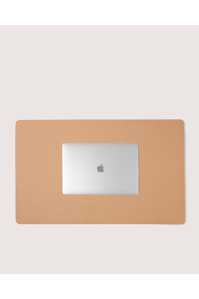 Mosen Merino Wool Large Desk Pad, Main, color, Latte