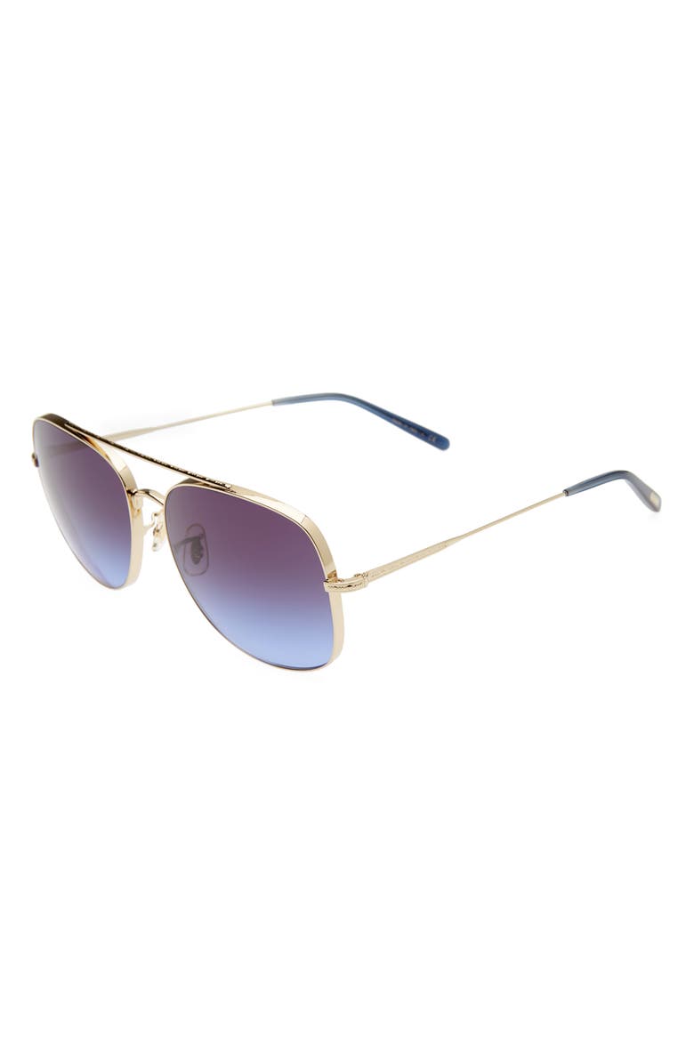Oliver Peoples Taron 58mm Gradient Aviator Sunglasses, Alternate, color, 