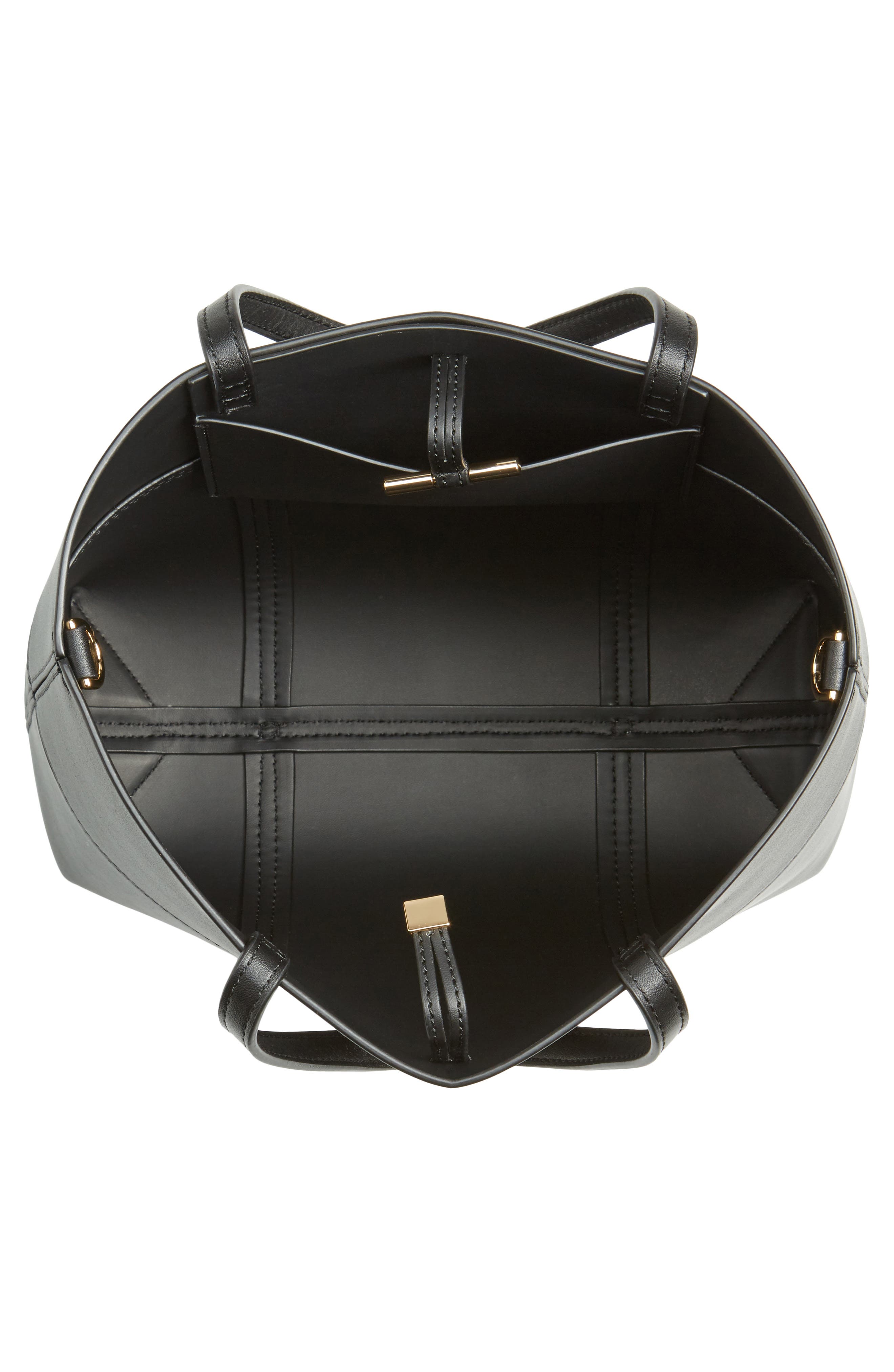 Tory Burch Block-T Mini Leather Tote, Alternate, color, 