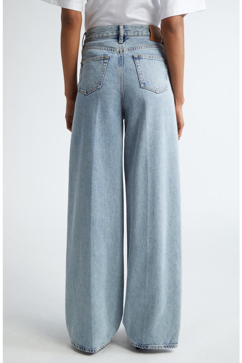 Wide Leg Organic Cotton Jeans, Alternate, color, COOL BLUE