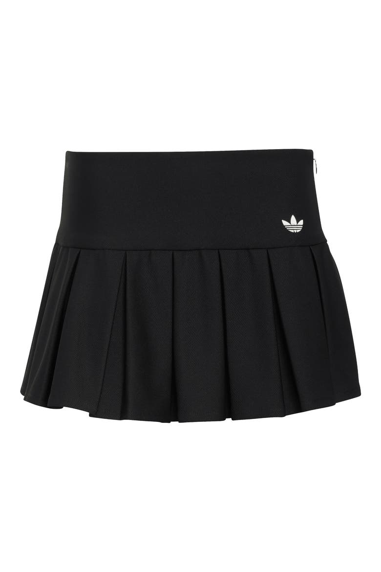 Pleated Miniskirt, Alternate, color, BLACK