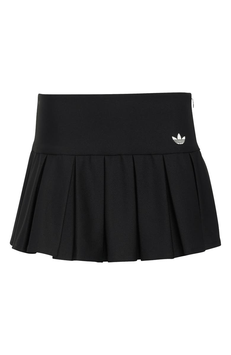 adidas Originals Pleated Miniskirt, Alternate, color, Black