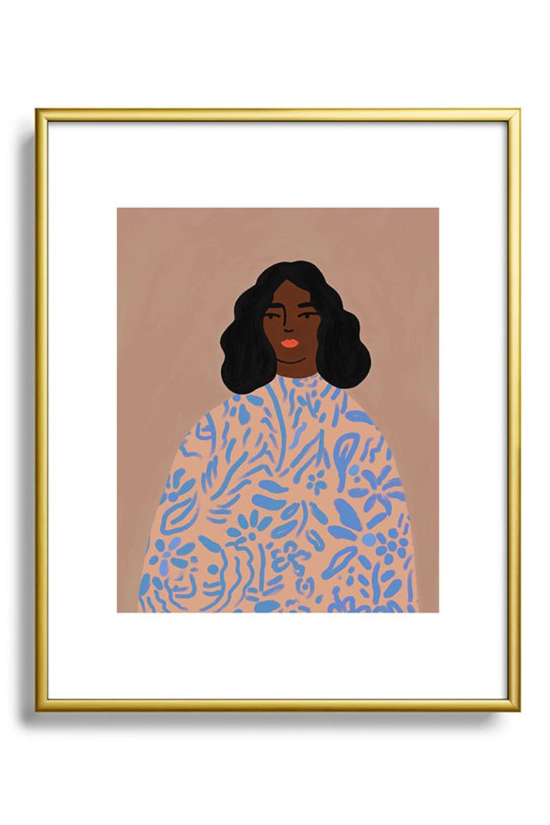 The Sweater Framed Art Print, Main, color, BLUE