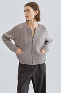 Almina Concept Knit Zip Up Cardigan