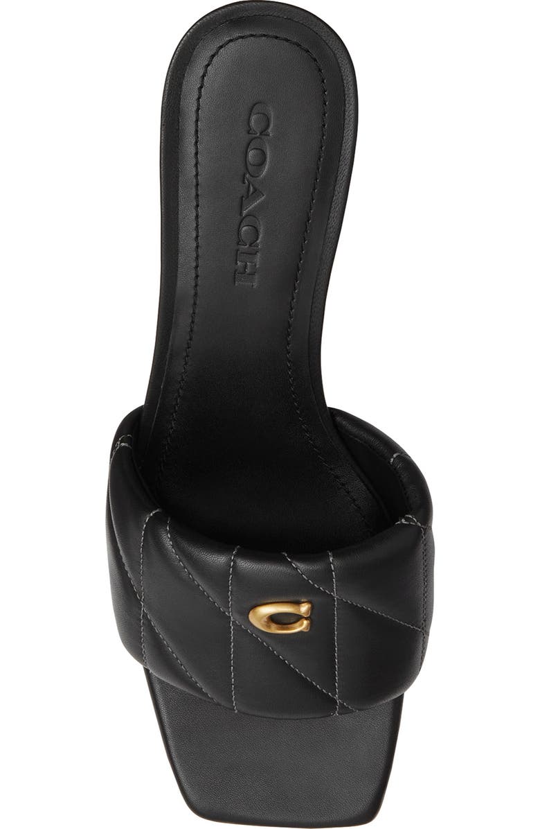 COACH Quilted Leather Block Heel Sandal, Alternate, color,