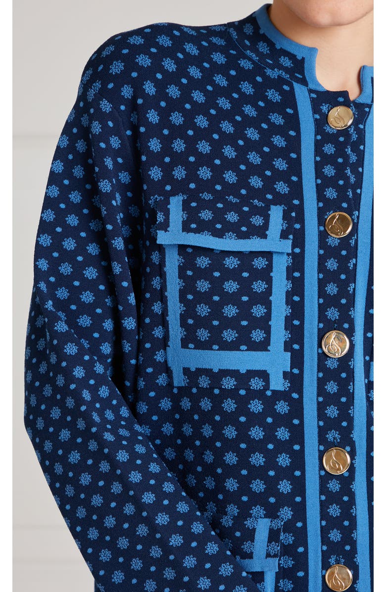 Temperley London Ditzie Knit Jacket, Alternate, color, Twilight