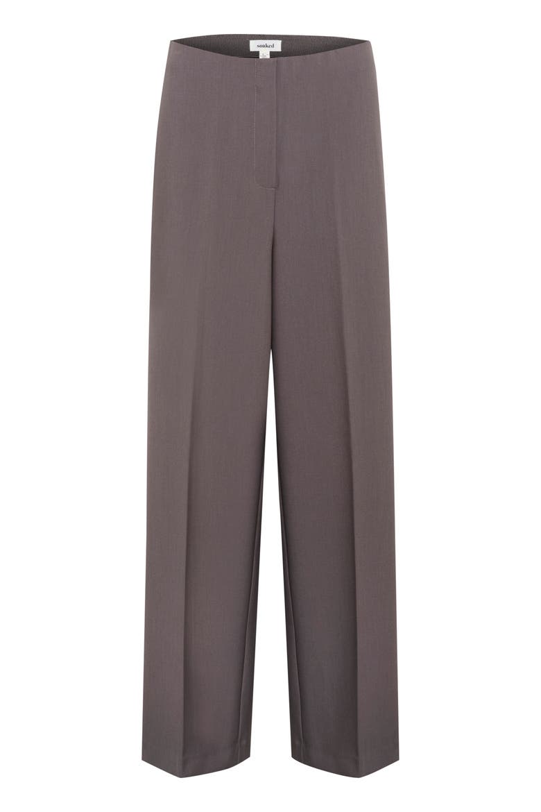 Corinne High-Waisted Wide Legs Trousers, Alternate, color, Dark Gull Gray