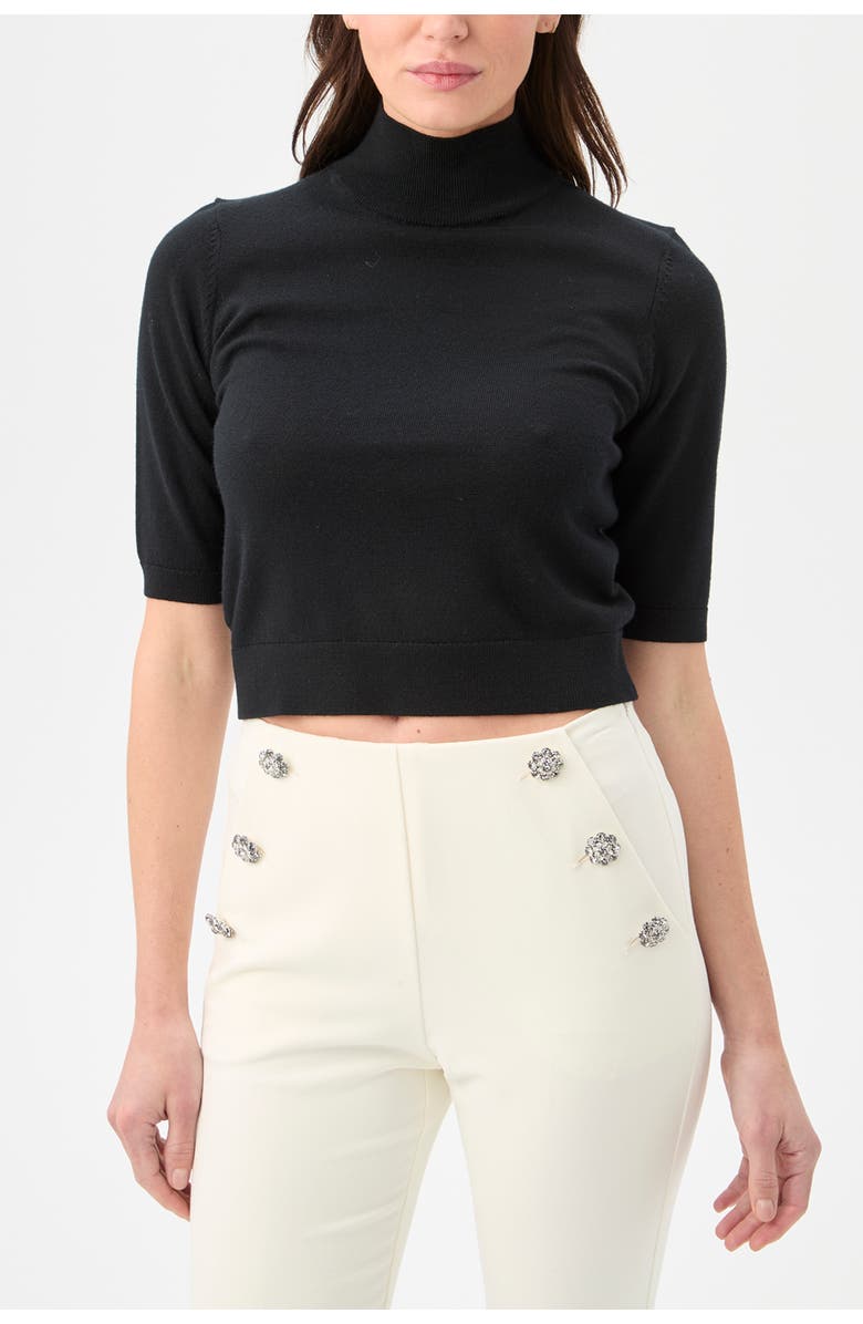 Trina Turk Mali Mock Neck, Main, color, Black