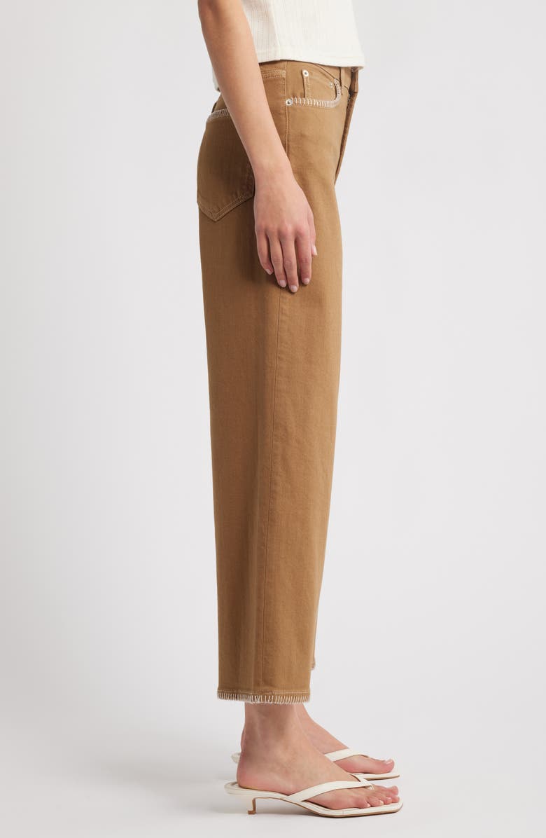 Rails Getty High Waist Crop Wide Leg Jeans, Alternate, color, Safari Embroidered