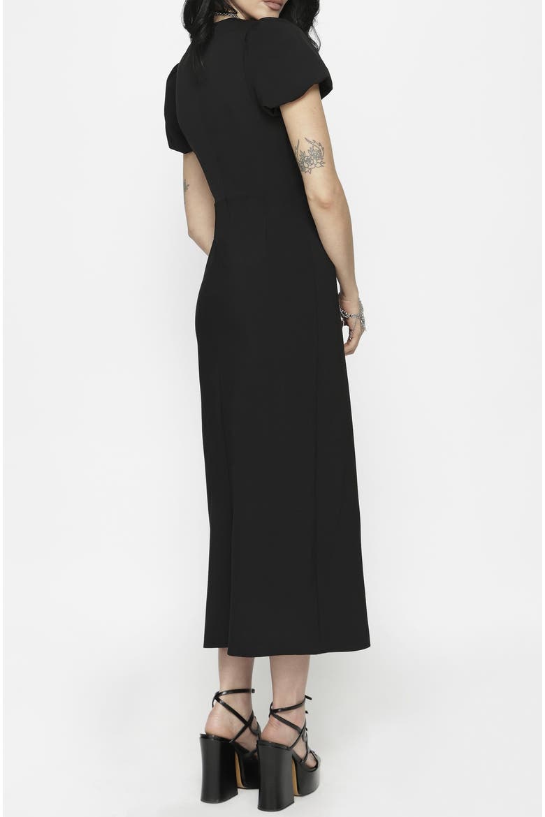 Aubrey Embroidered Midi Dress, Alternate, color, Black