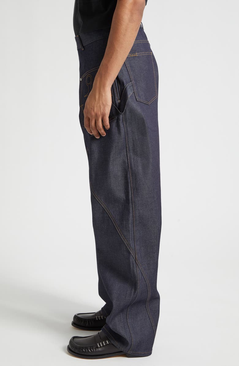 JW Anderson Twisted Workwear Jeans, Alternate, color, Indigo