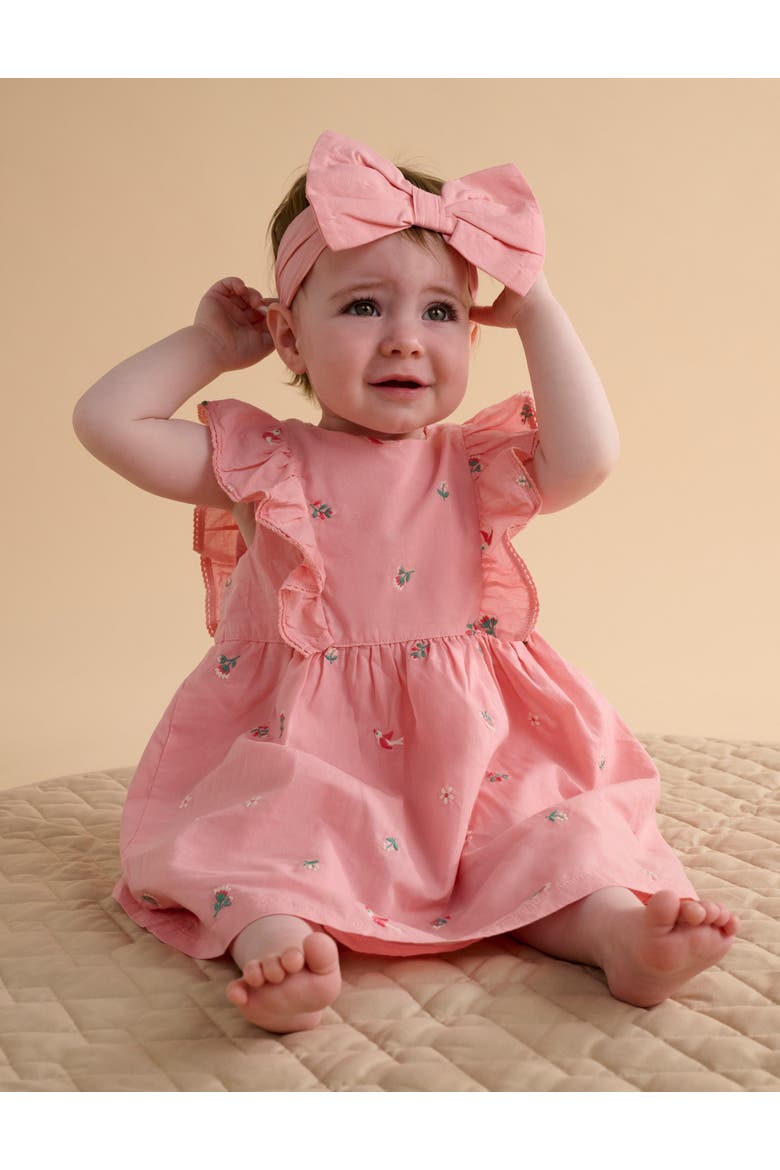Broderie Dress & Headband, Alternate, color, Swallow Broderie