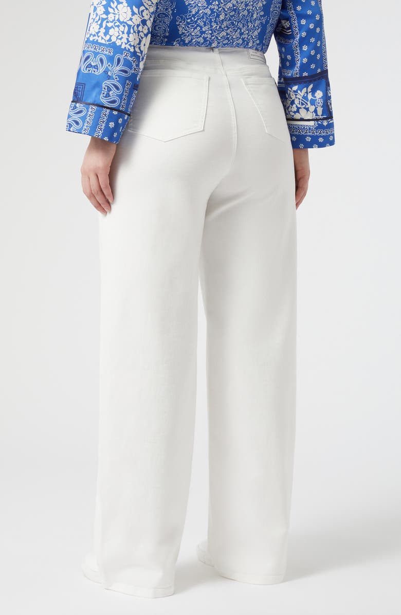 Marina Rinaldi Cesena Wide Leg Jeans, Alternate, color, Ivory