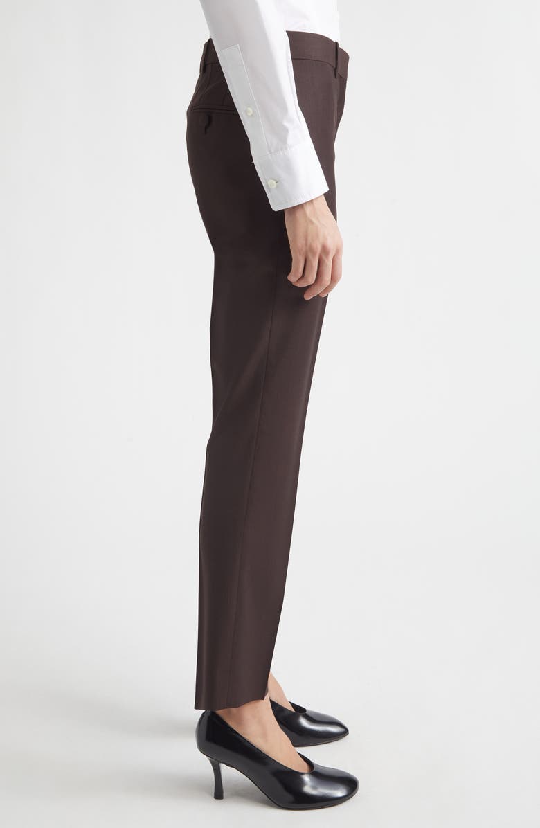 Burberry Shelley Wool Pants, Alternate, color, Carbon Brown