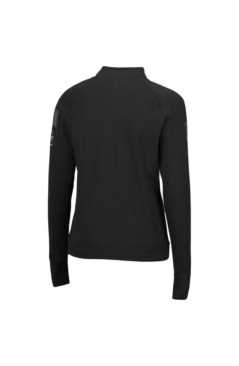 COLOSSEUM Women's Colosseum Black Alabama Crimson Tide OHT Military Appreciation Depth Raglan Quarter-Snap Jacket, Alternate, color,