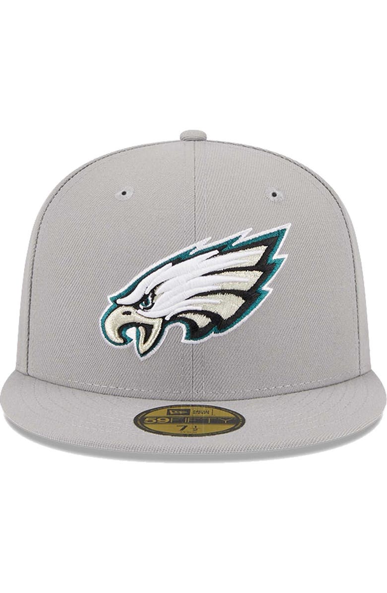 New Era Men's New Era Gray Philadelphia Eagles Omaha 59FIFTY Fitted Hat, Main, color, Gray
