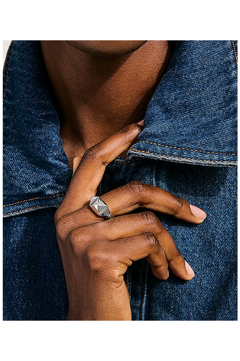 Icon Stud Ring, Alternate, color, SILVER