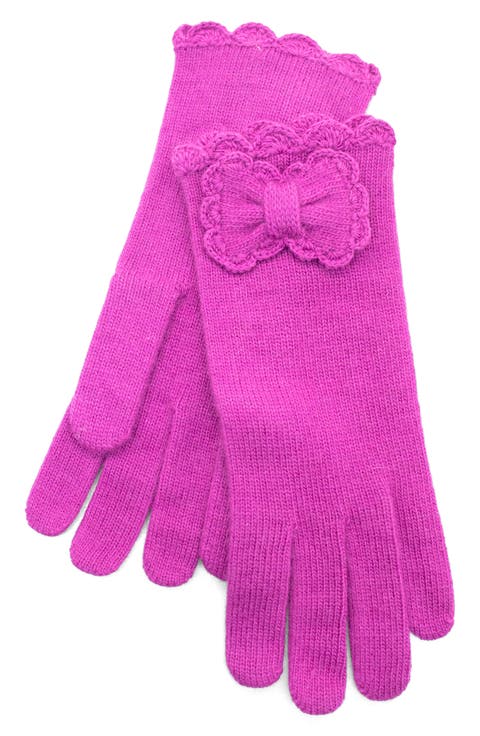 Scalloped Edge Knit Gloves